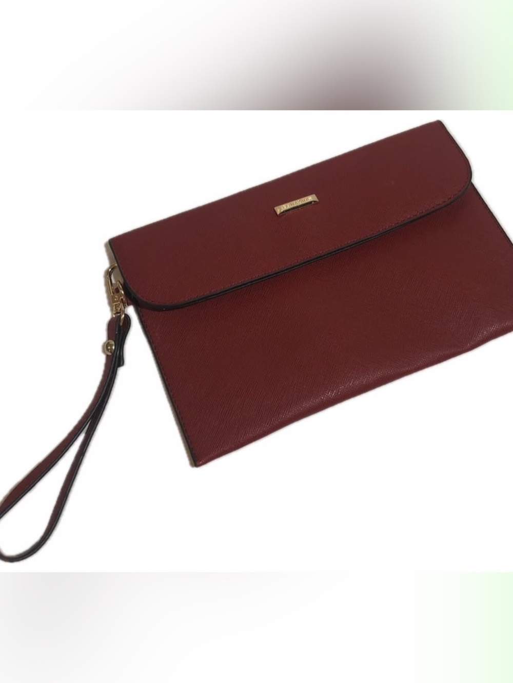 Elim & Paul Slim Envelop  Wristlet Clutch in Burgundy